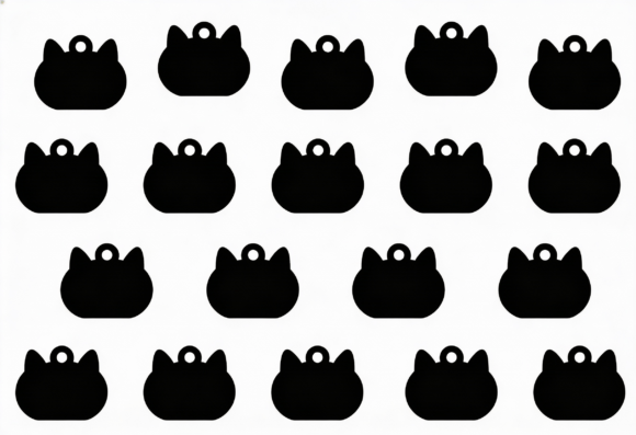 Black Cat Head Silhouette Icons