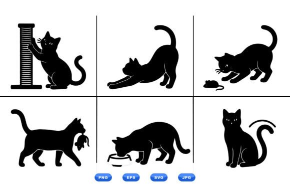 Black Cat Silhouette Clipart