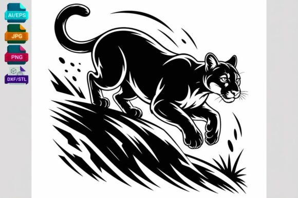 Black Panther Vector Art - Wild Cat