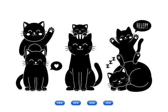 Cute Cat Silhouette Pack