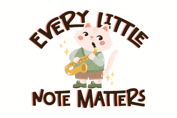 Cute Saxophonist Cat, Musical Cat