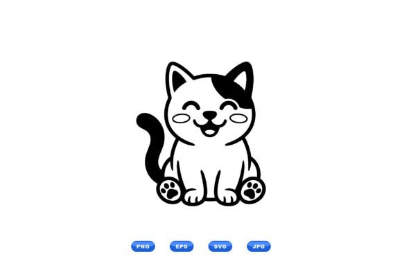 Cute Sitting Cat Clipart