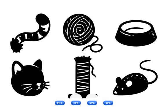 Playful Cat Toy Clipart Pack