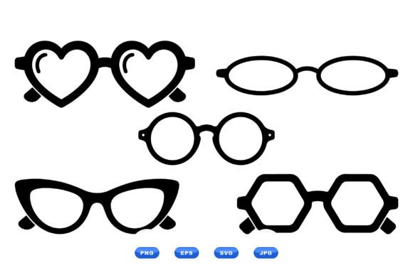 Retro Unique Eyeglasses SVG Set