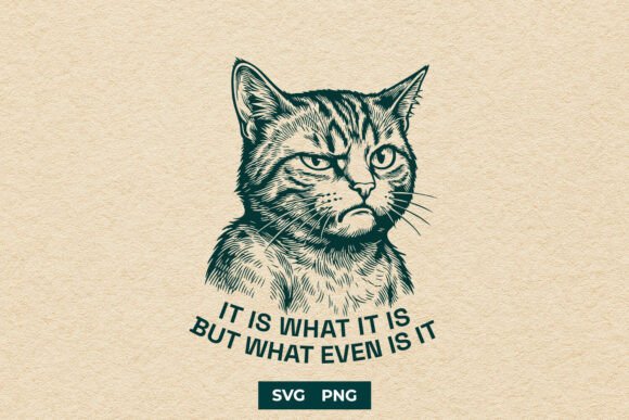 Sarcastic Cat It Is What It Is SVG