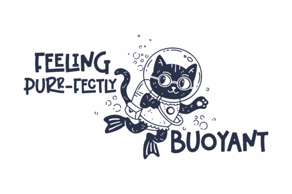 Scuba Cat Feeling Purr-fectly Buoyant