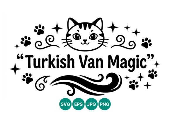 Turkish Van Cat Magic Vector